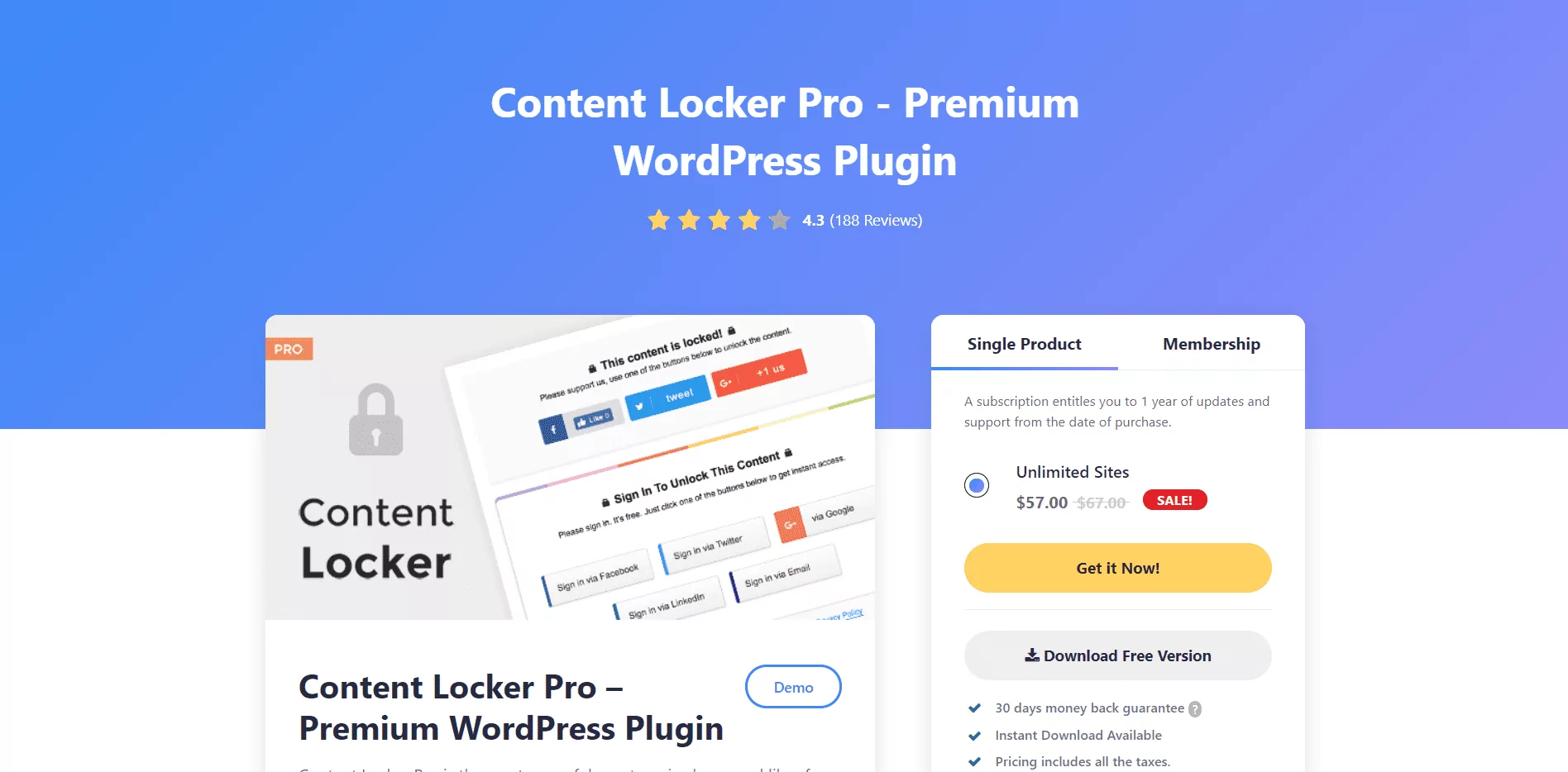 Content Locker Pro WordPress Plugin