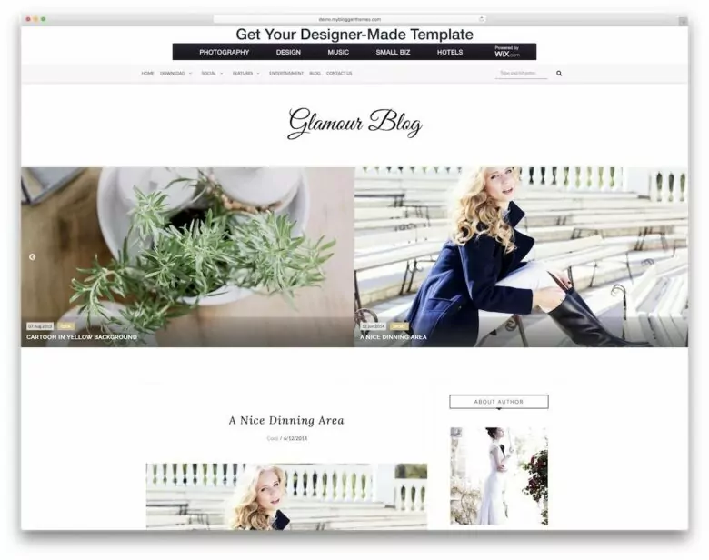 glamour free blogger template