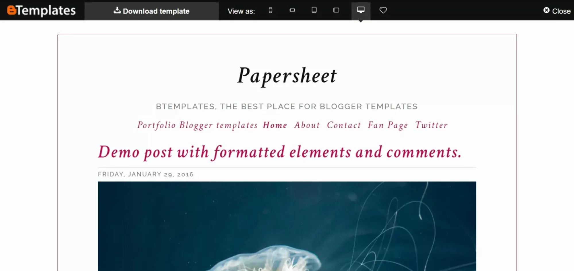 papersheet-blogger-templates