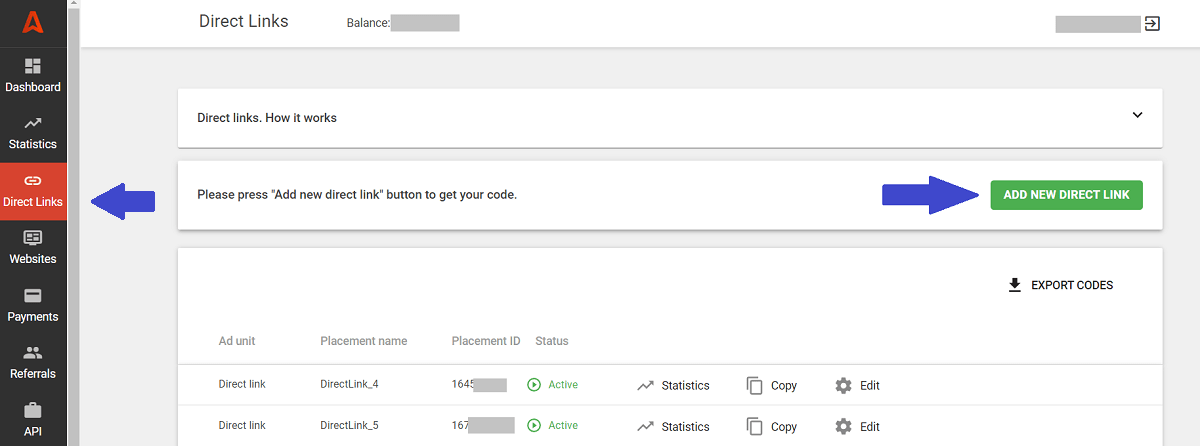 Where to generate Direct Links