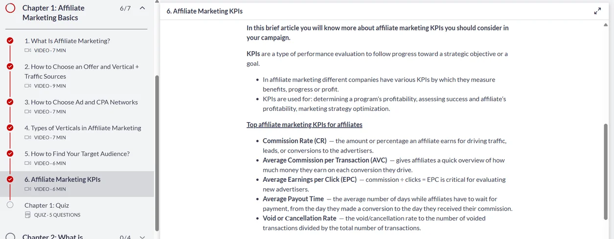 how-affiliate-course-training-modules-look