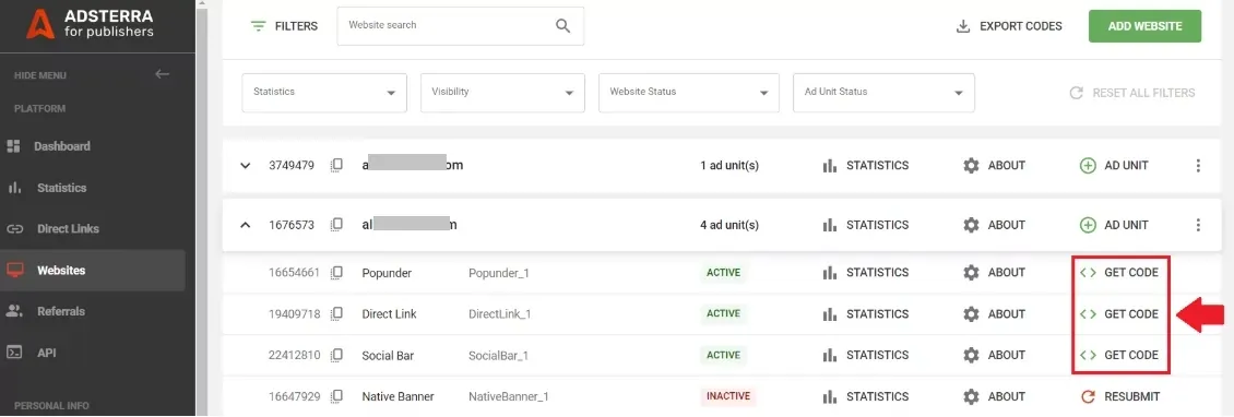pagina-para-obtener-codigo-de-anuncio-en-adsterra