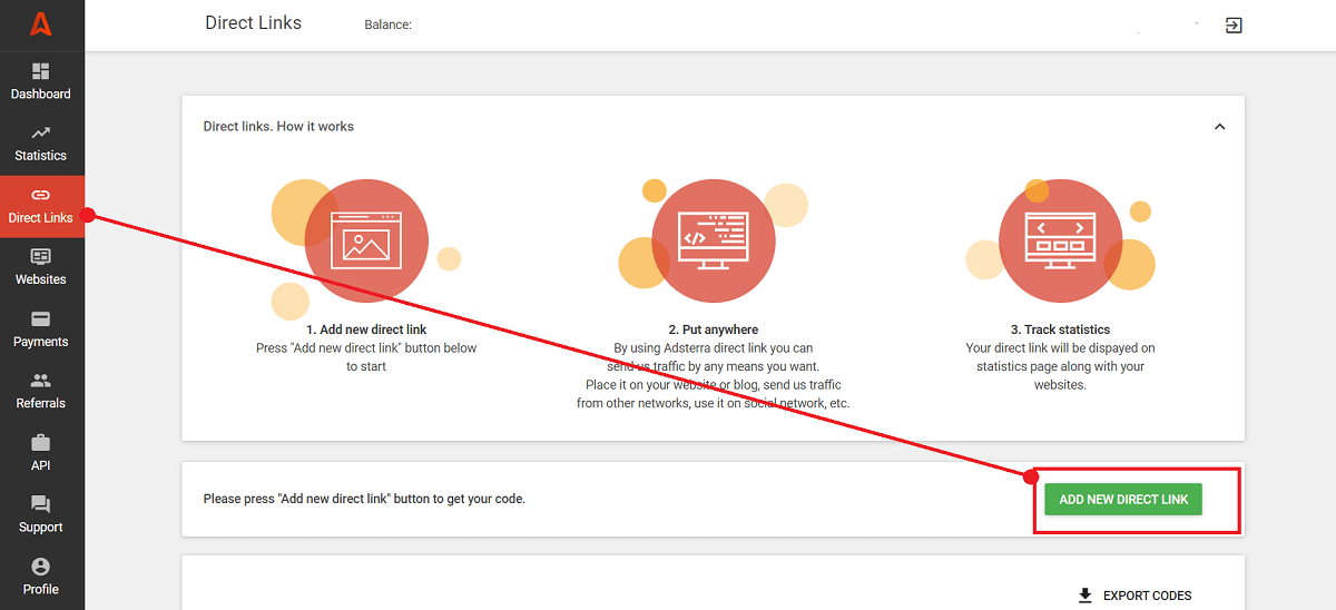 como-rentabilizar-una-pagina-web-adsterra-add-new-direct-link