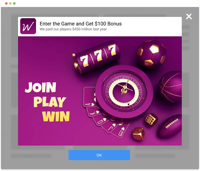 Interstitial iGaming