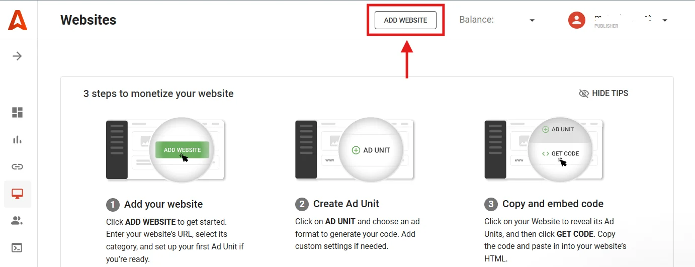 A guide to getting started with Social Bar monetization