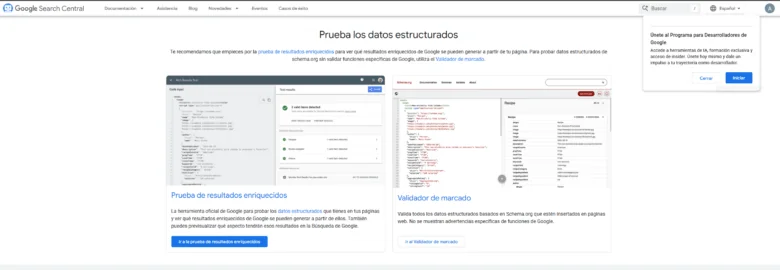 Pantalla-inicial-de-Google-Schema-Markup-Testing- Tool