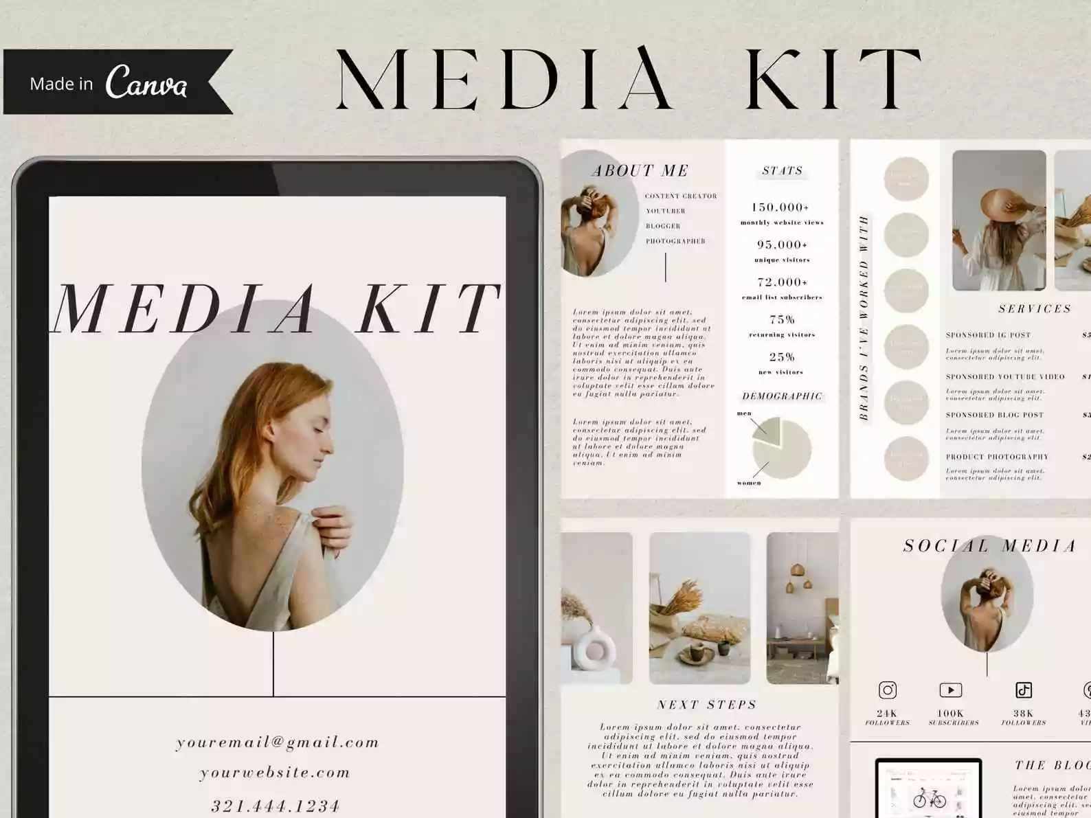 Example of a media kit