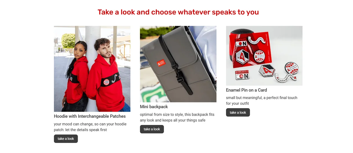 exemplos retirados da coleção de mercadorias