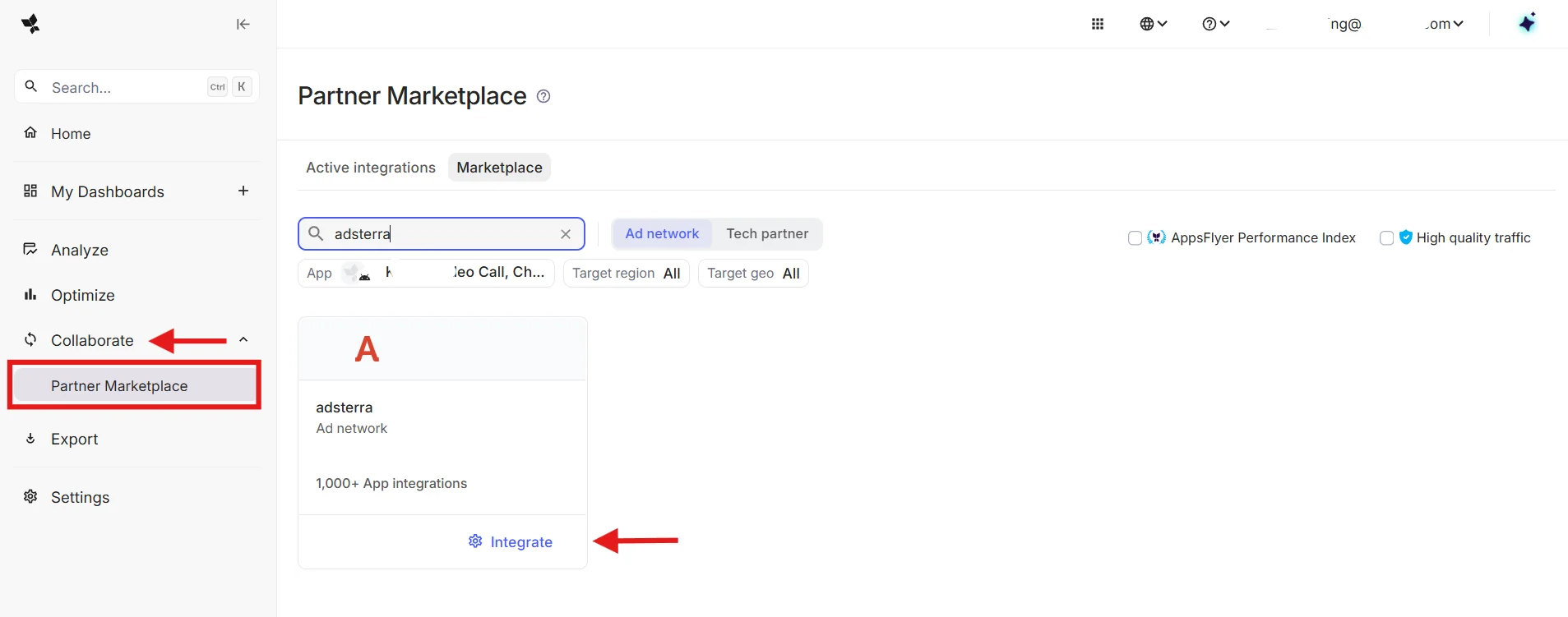 find-ad-network-in-appsflyer-marketplace