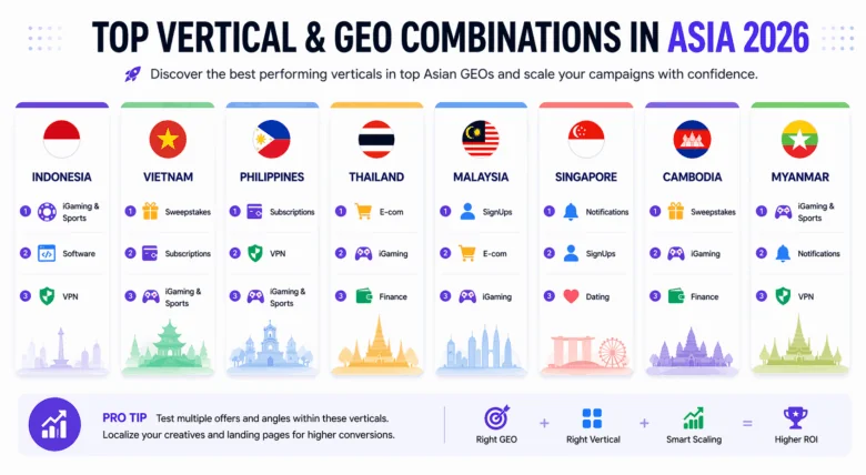 Top GEOS and verticals combos
