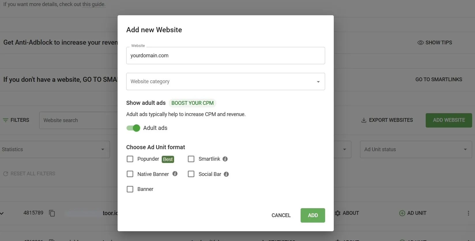 add-website-adult-ads-popunder-smartlink-social-bar-banner-anti-adblock