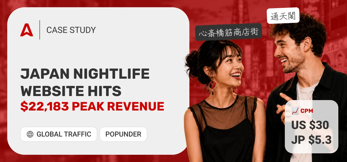 How a Nightlife Website Earns $22,183/Month: A Case Study from Japan