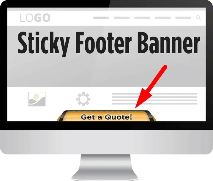 ejemplo de banner sticky en la parte inferior de un sitio web