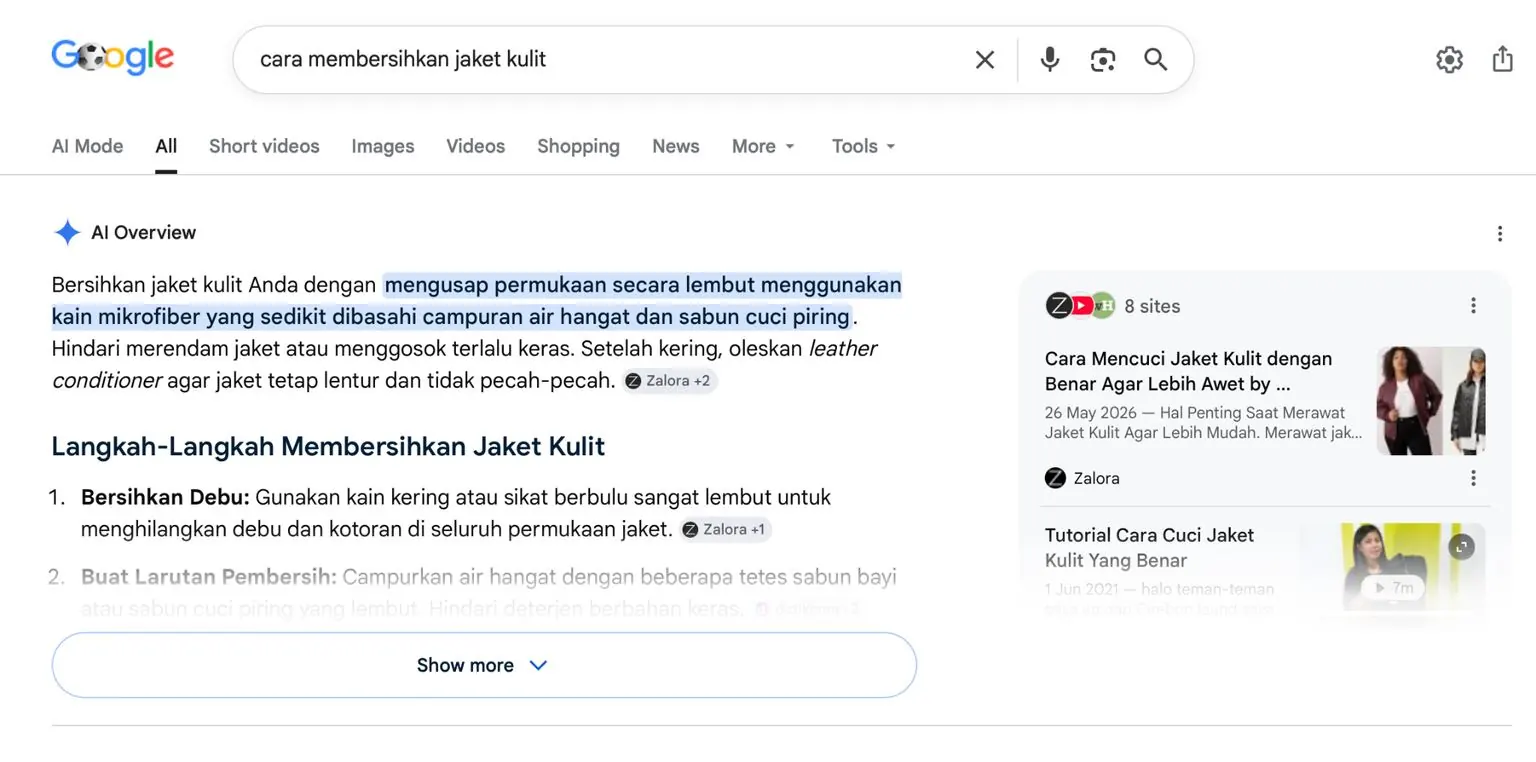 google search cara membersihkan jaket kulit bagaimana zero click search bekerja dalam praktiknya